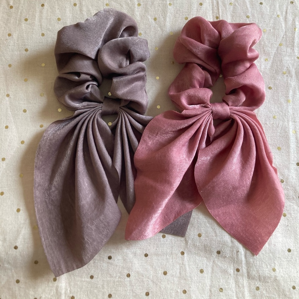 Free people 2pc ribbon scrunchie bundle